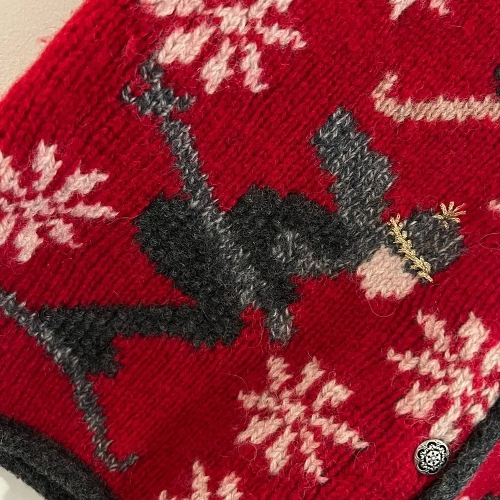 LIMITED Vintage Wool Sleeveless Button Down Skier V- Neck Sweater Vest Size M - Image 5