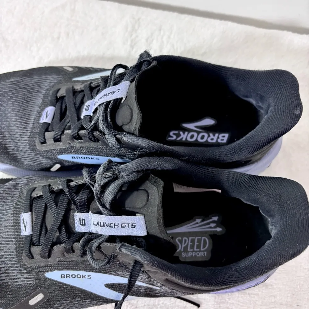 Brooks Launch GTS 9 Women's Shoes Running Walking Gym Black Blue Size 9.5 - Image 8