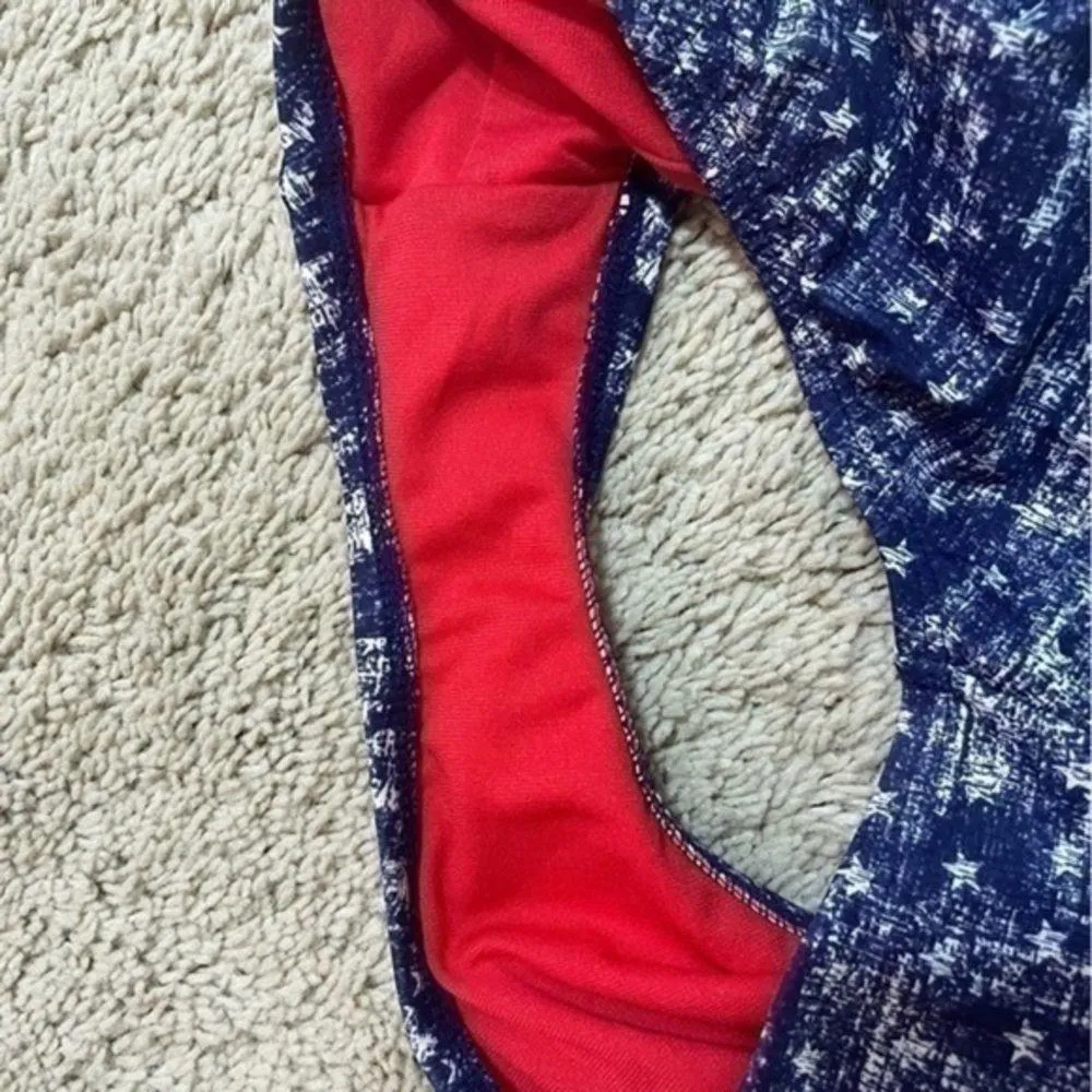 Mossimo Red White and Blue Stars and Stripes swimsuit size small - Image 9
