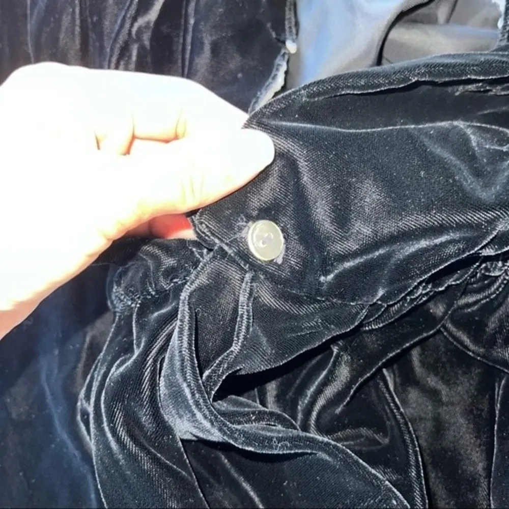 Vintage vtg  black Velvet blazer size 5/6 - Image 11