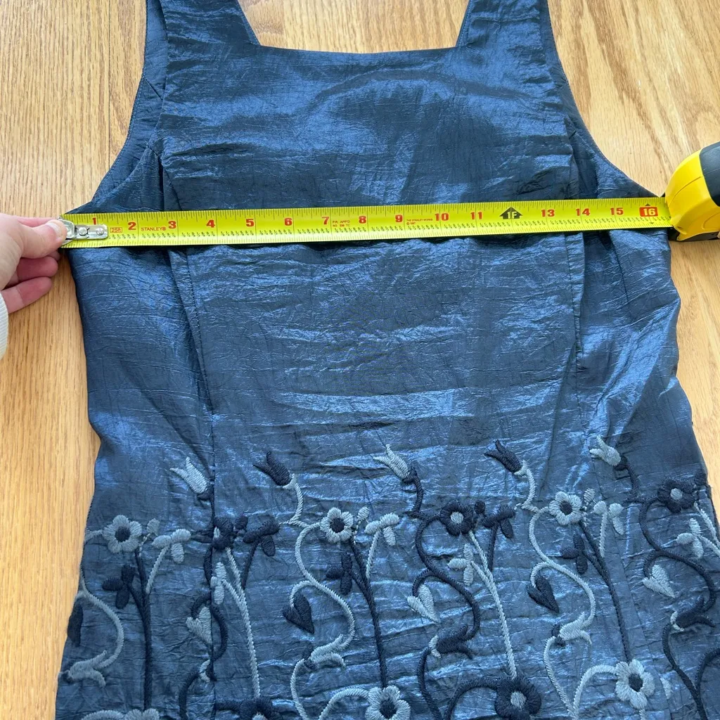 Ann Gigli Before 229 Grey Lady's Cocktail Dress Embroidered EU 44 Rome Italy Gray Size undefined - Image 8