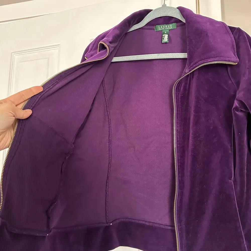 Ralph Lauren velvet zip up top - Image 2