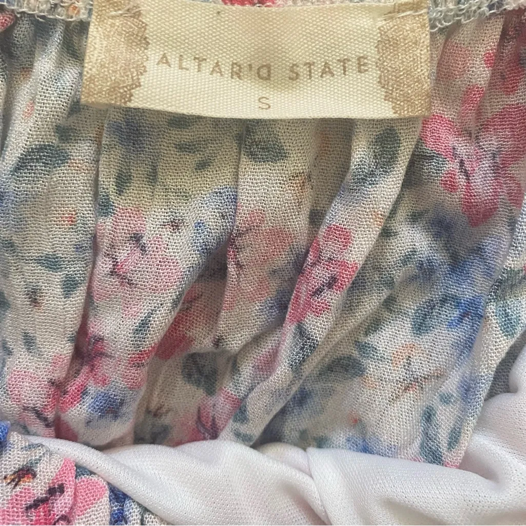 NWT Altar’d State Floral Crop Tie Top Size Small Feminine Festival Party - Image 6