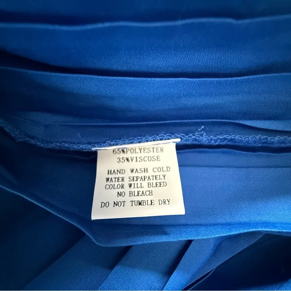 PINCH Pleated Dress NWT Size‎ Large Blue - Image 8