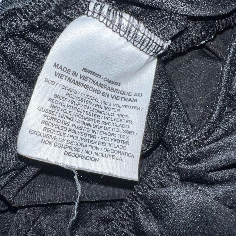 Nike Dri Fit Tempo Shorts Women Small Black White Brief Lined Running Athletic B - Image 3