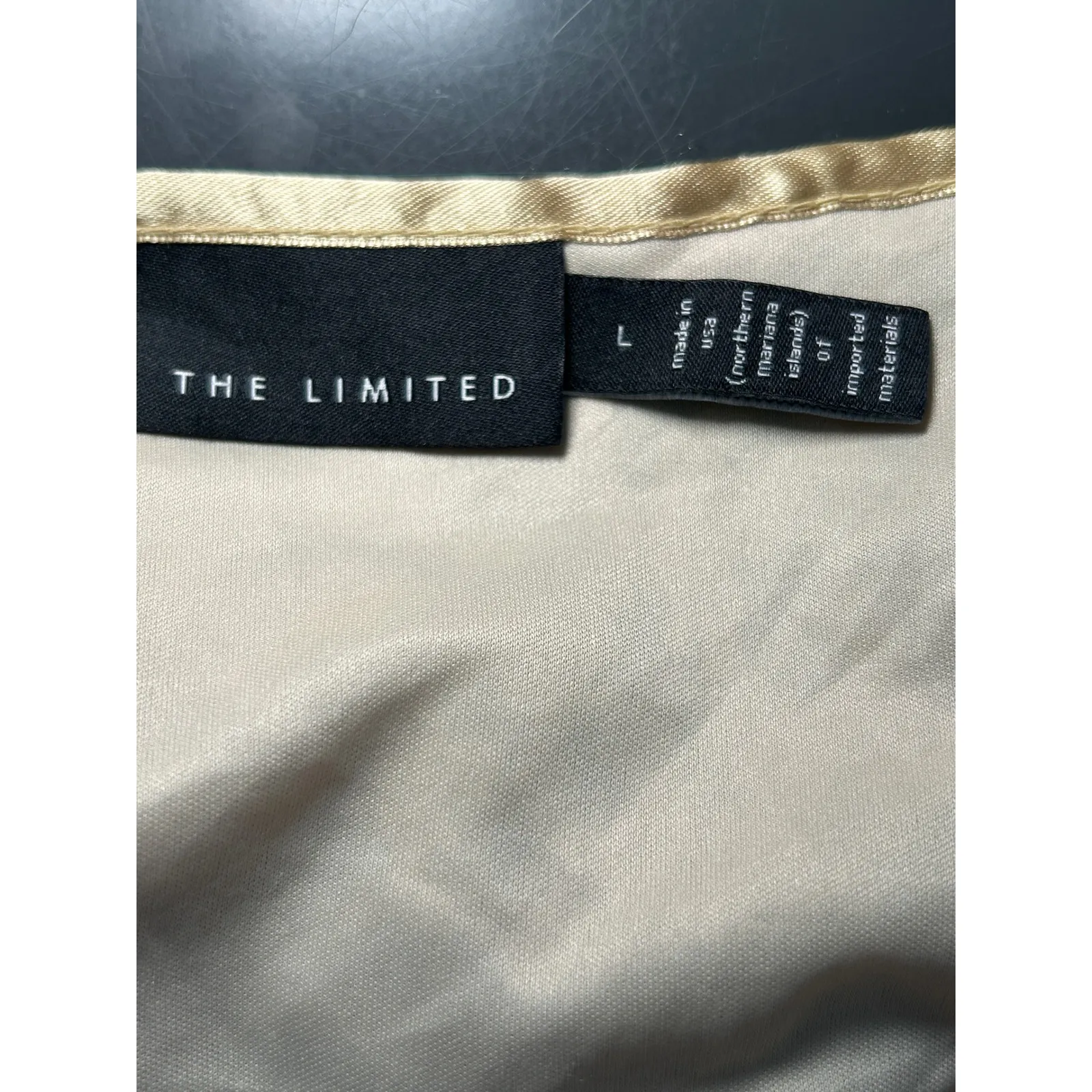 Vintage The Limited Gold Lace Halter Top Women's Size L Evening Party Y2K Glam - Image 5