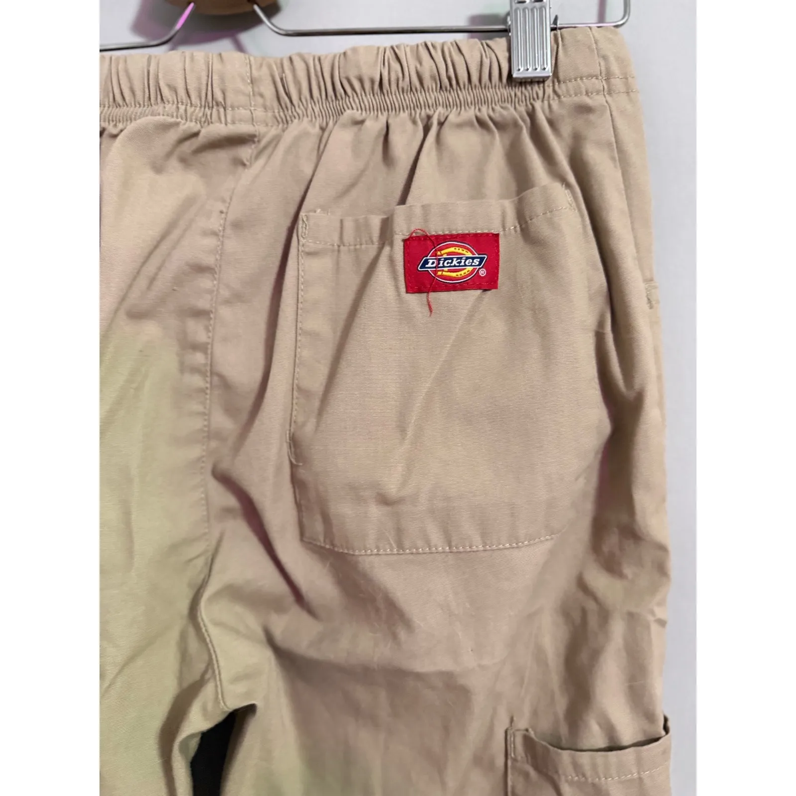 Dickies Women's Khaki Cargo Scrub Pants XXS/XXCH/TTP Casual Workwear - Image 4