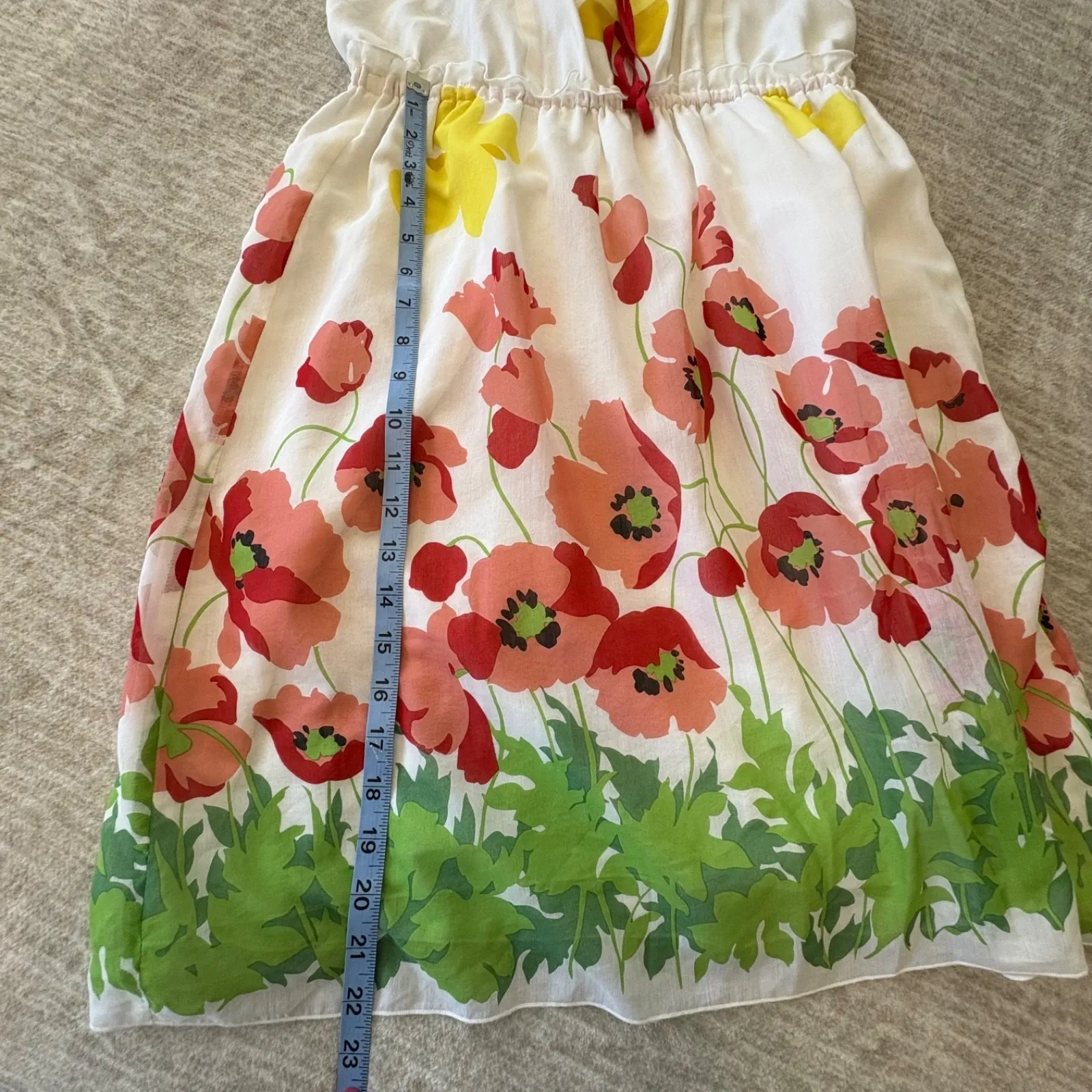 Anthropologie Anna Sui Women's SM Poppies Halter Backless Lined Dainty Silk Blen - Image 8