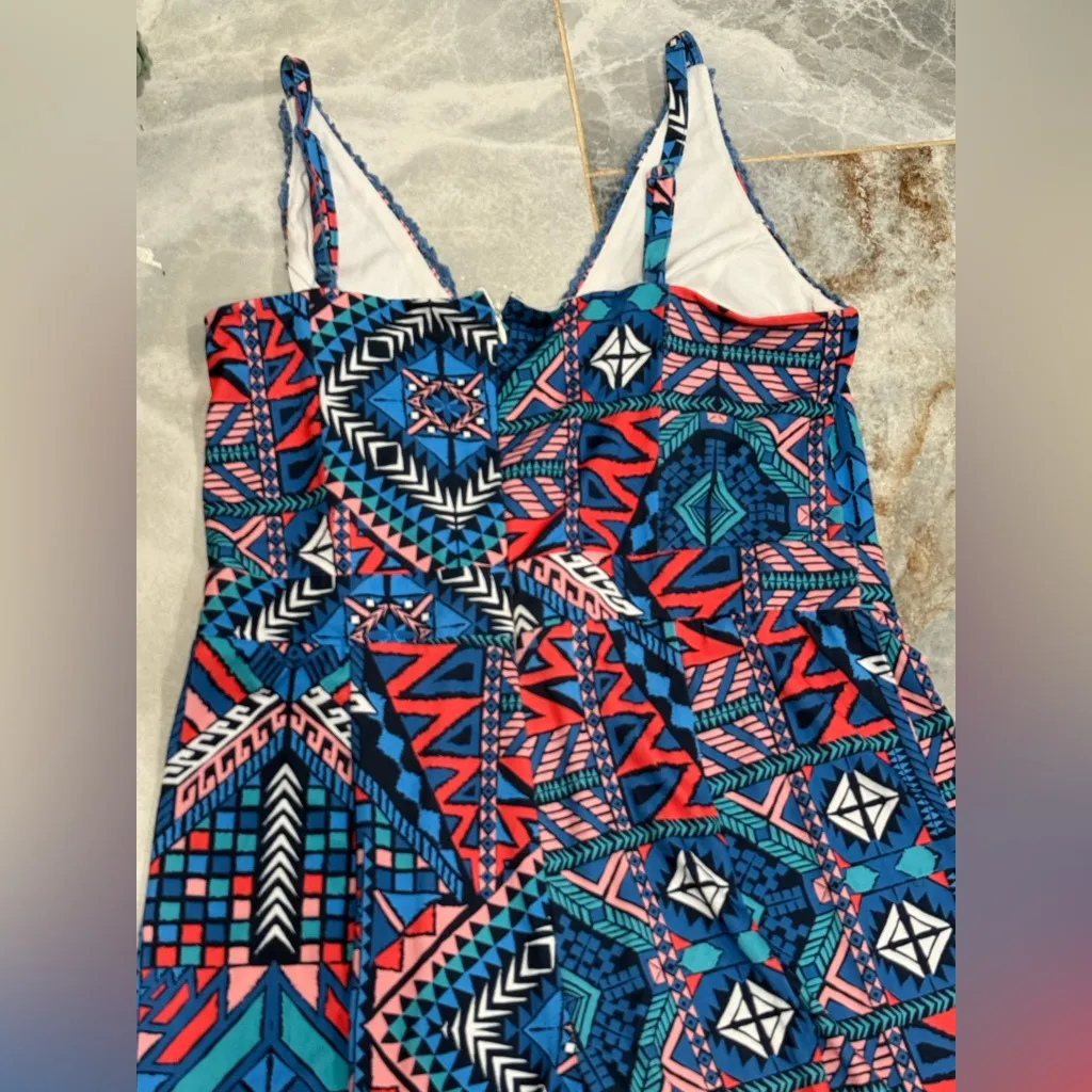 Fashion to Figure Blue and Red Floral Jumpsuit - Image 3