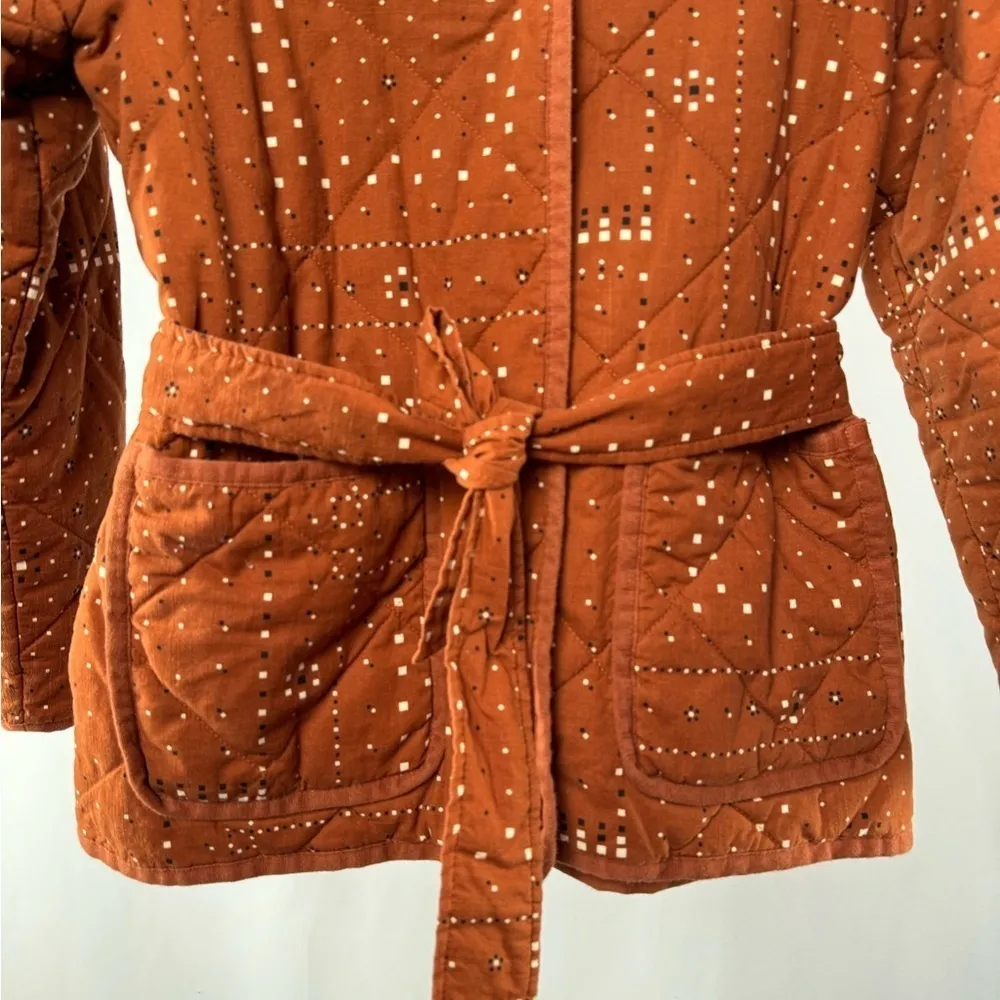 Madewell Quilted Bandana Jacket in Brown Size Extra‎ Small - Image 4