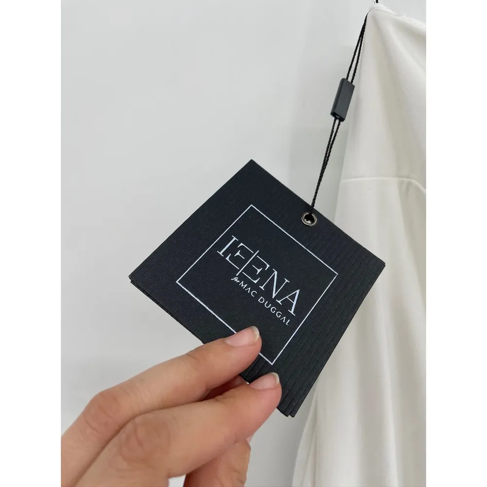 Mac Duggal 11247 Ivory One Shoulder Asymmetrical One Shoulder Kimono Dress NWT - Image 6