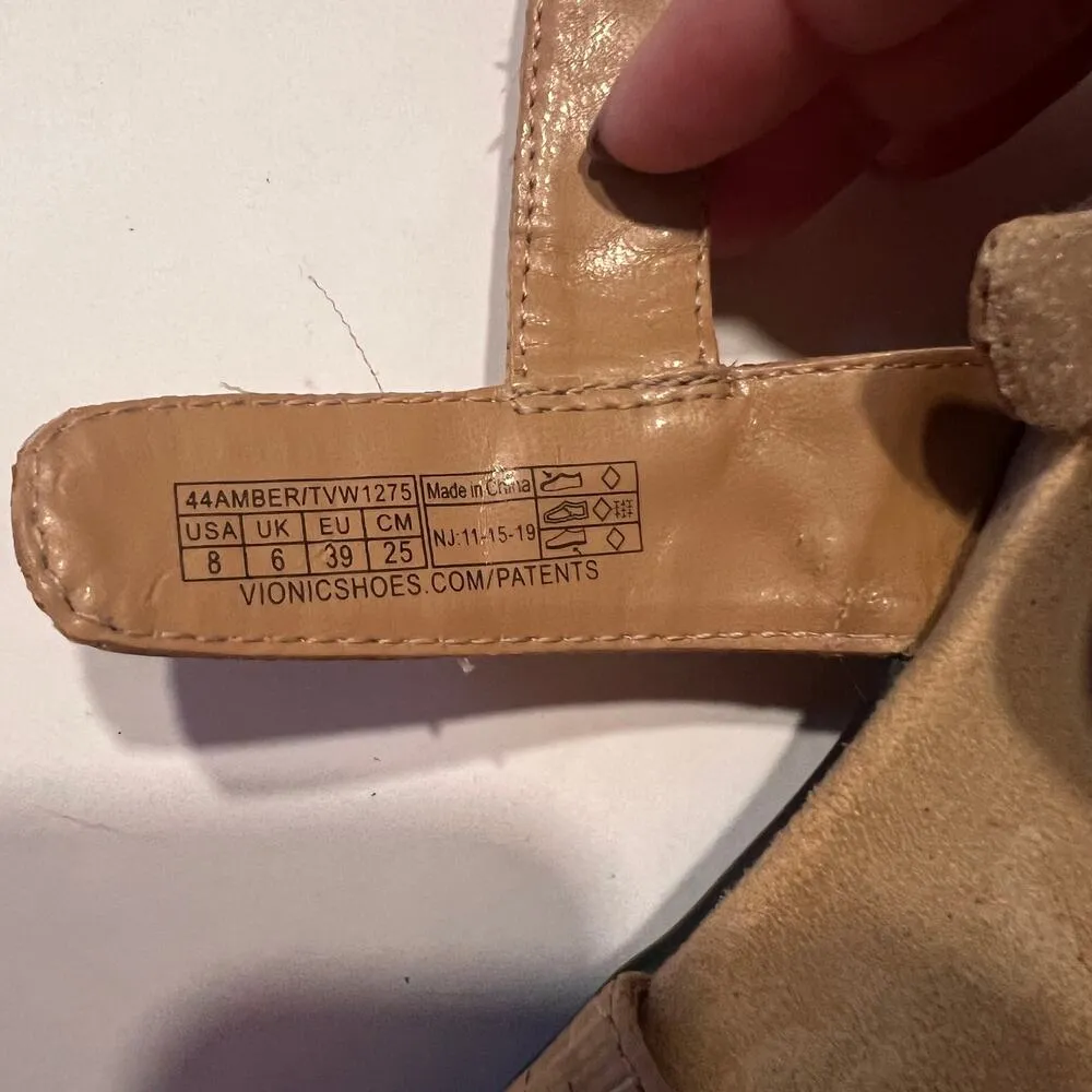 Vionic Amber Cork Orthaheel Sandals Sz 8 - Image 3