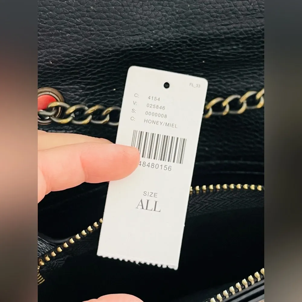 Anthropologie Leanna Crossbody Bag in Honey Black $68 - Image 8