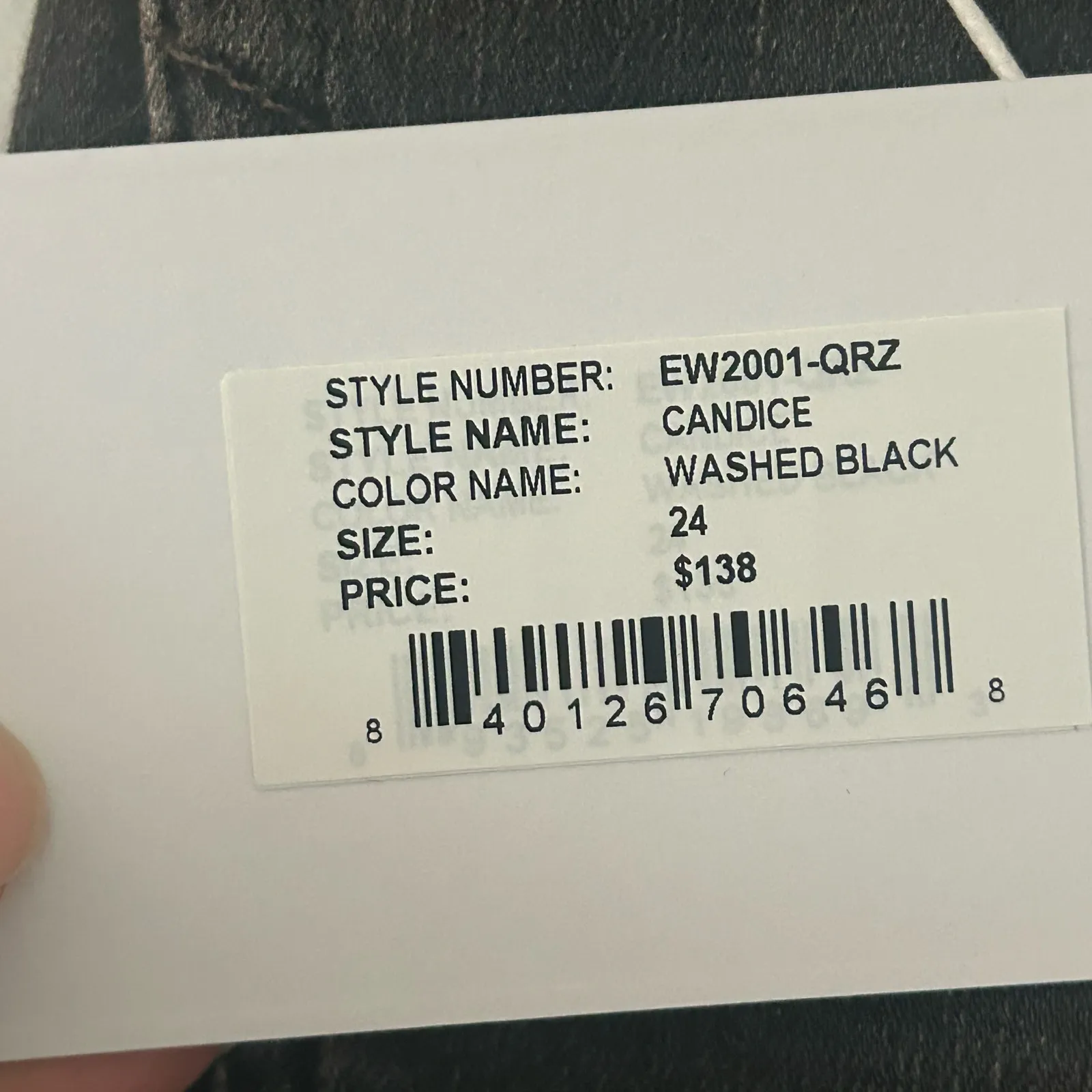 Edwin Women's Candice High Rise Skinny Leg Denim Jeans Washed Black 24 New - Image 8