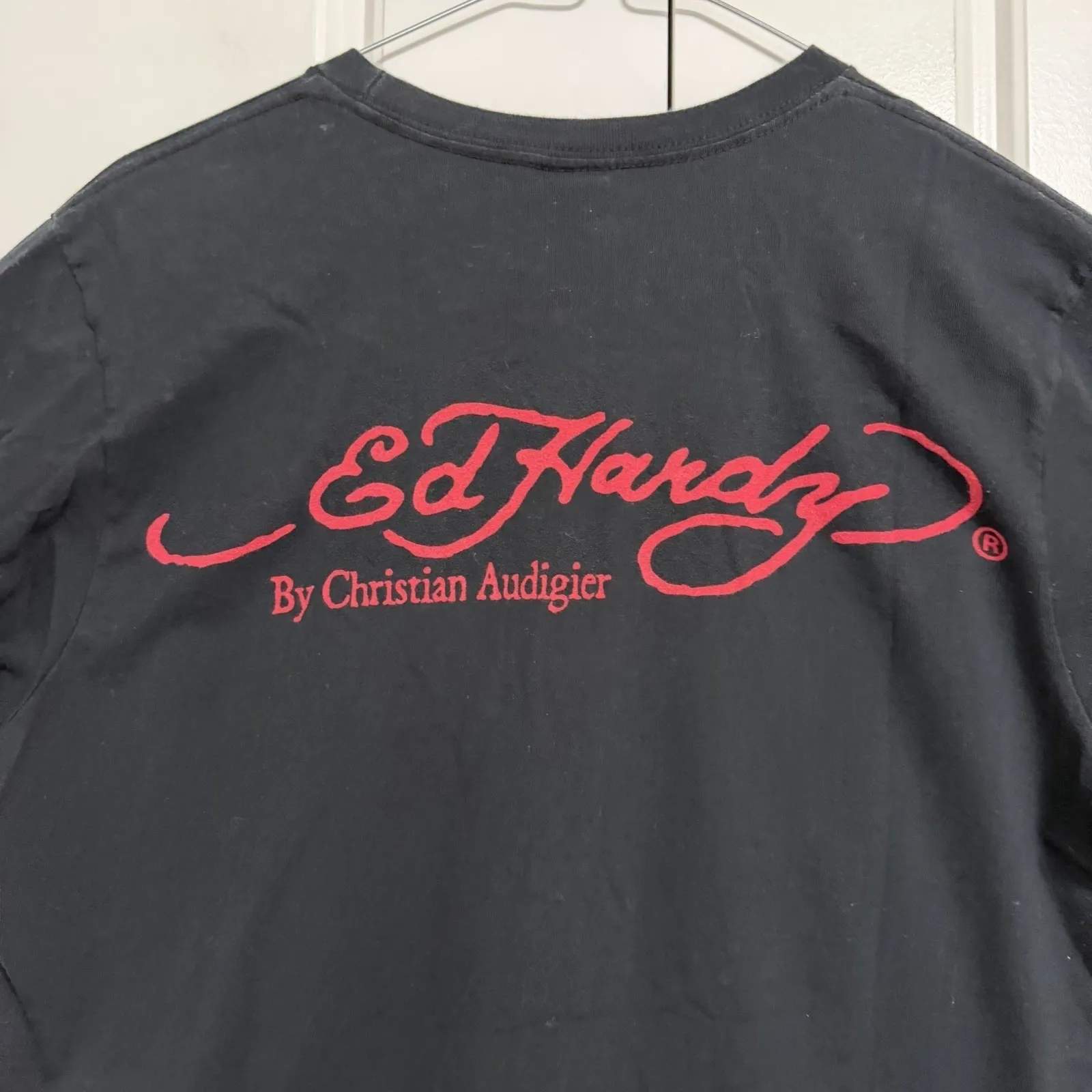 Ed Hardy By Christian Audigier Skull Snake Crown New York City Graphic T Shirt M - Image 9