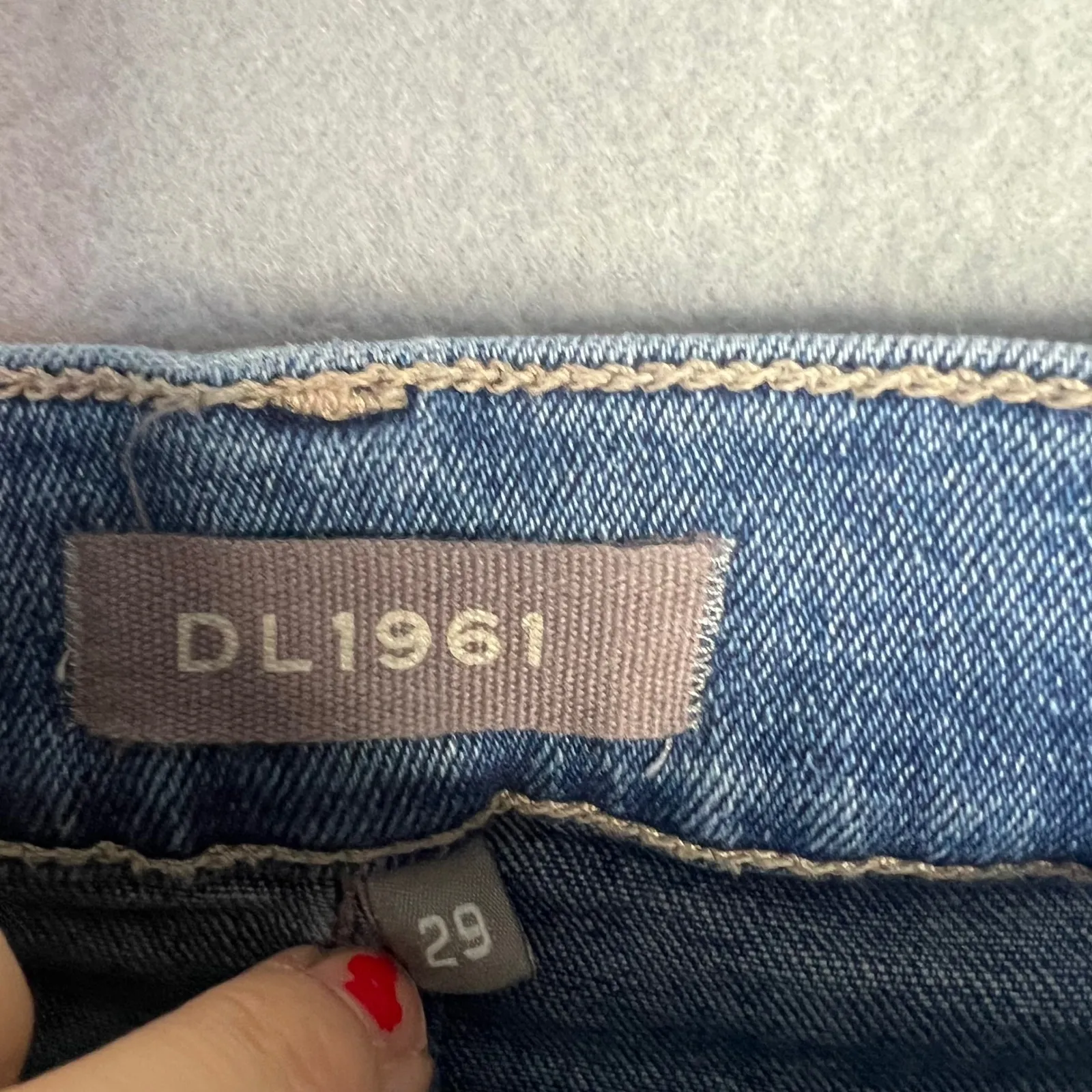 DL1961 High Rise Vintage Hepburn Wide Crop Leg Jeans Size 29 Maritime Ankle - Image 3