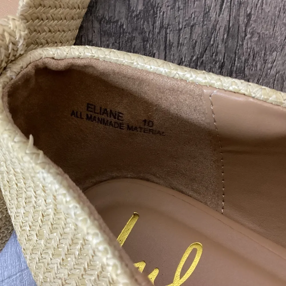 Lulu's Eliane Natural Raffia Pointed Toe Flats Size 10 - Image 9