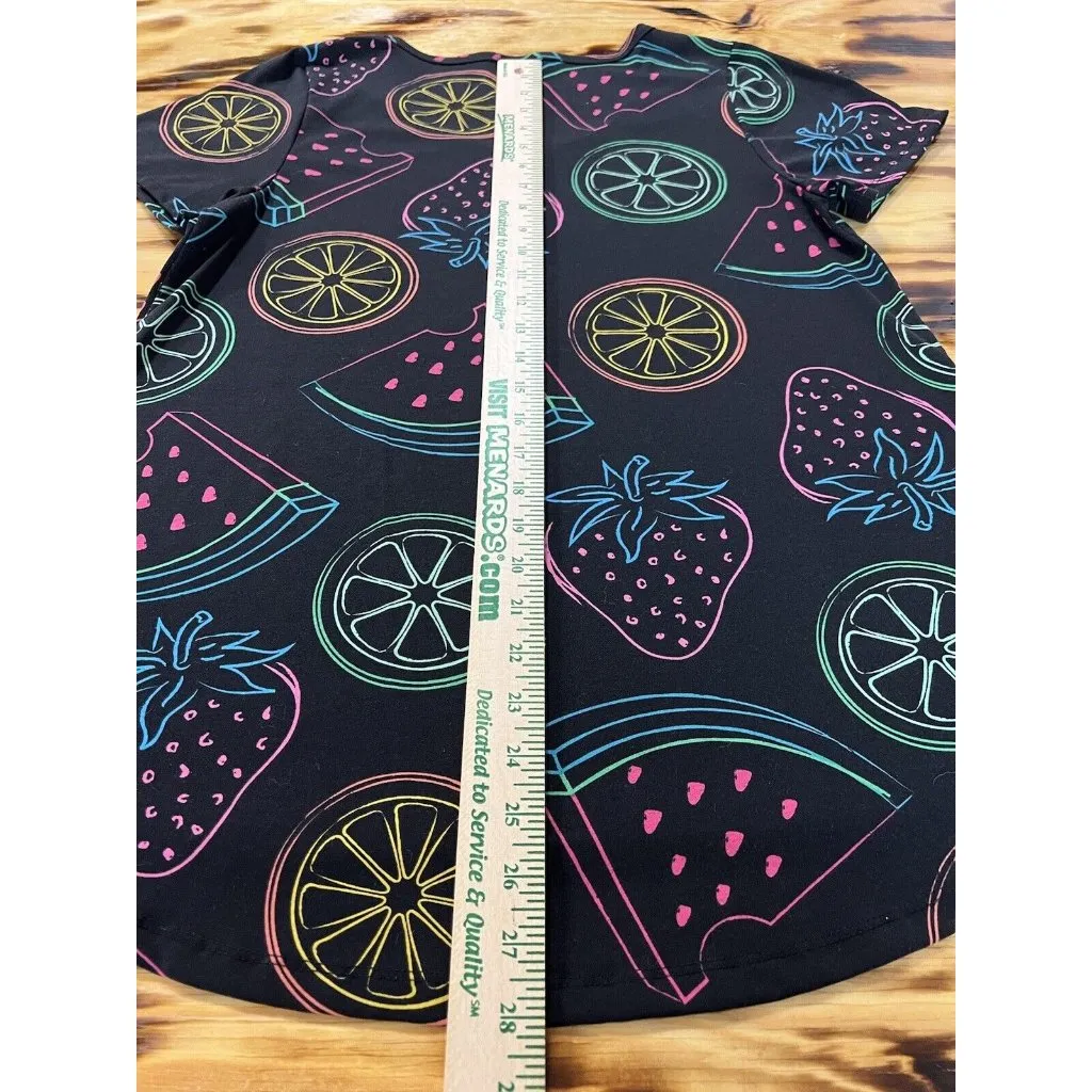 Lularoe Fruit Size Large Classic T Shirt  Neon Print Preppy Beach Travel‎ Women - Image 5