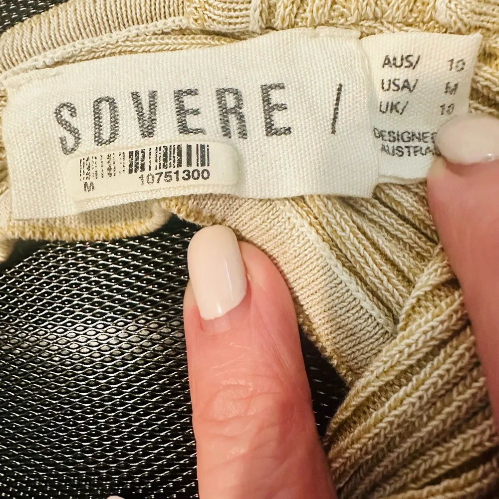 Sovere Knit Crop Top By Revolve Tan Beige Size M SOLD OUT $149 NWOT - Image 5