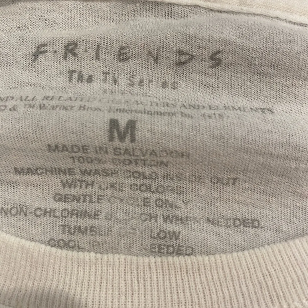 Friends white cropped long sleeve top  - Image 4