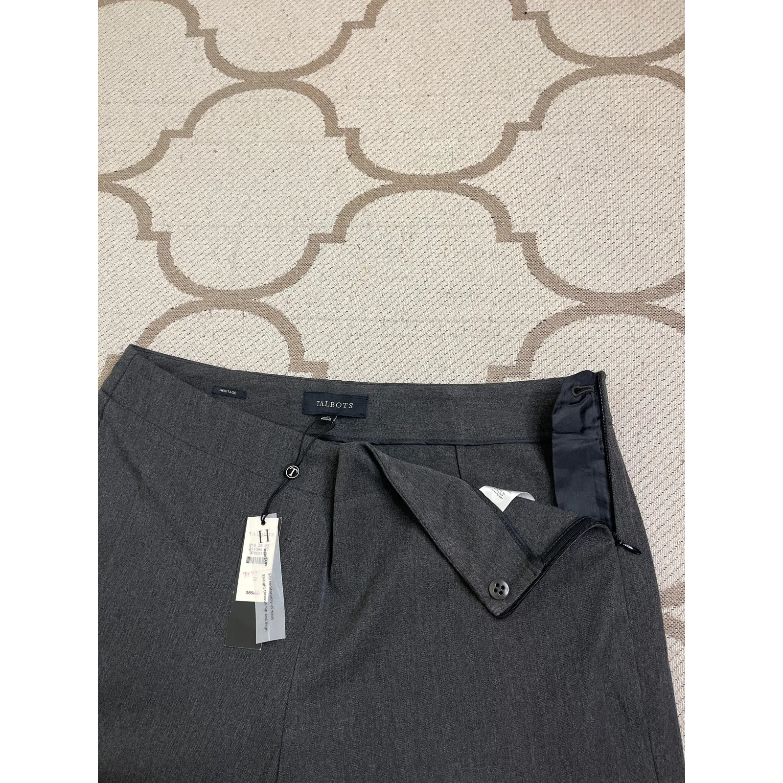 Talbots Heritage Dress Pants Women Gray Style #MA804, Size 12, MSRP $80, NWT - Image 5