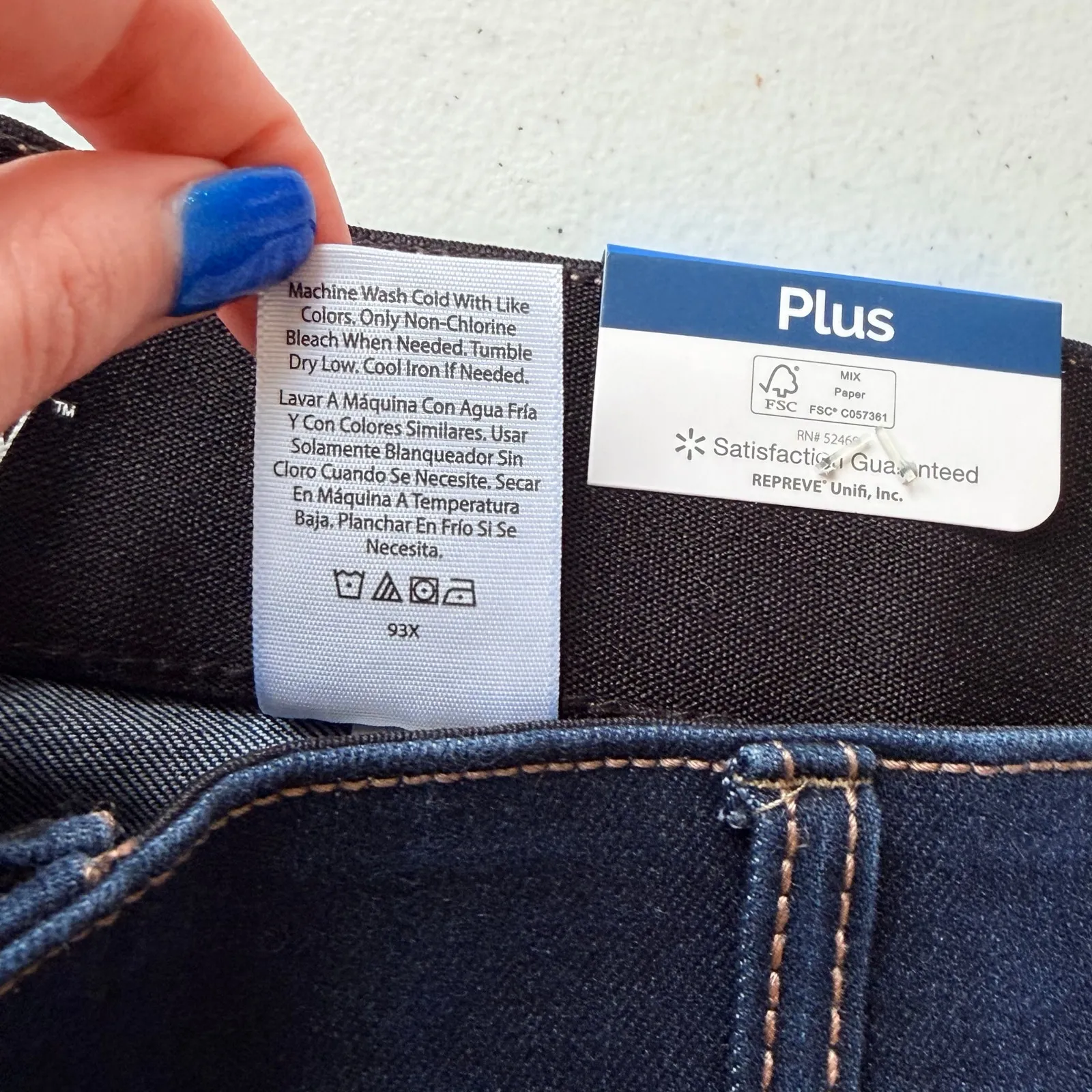 NWT! Terra & Sky Dark Wash High Rise Wide Leg Jean Capri Size 20W - Image 4