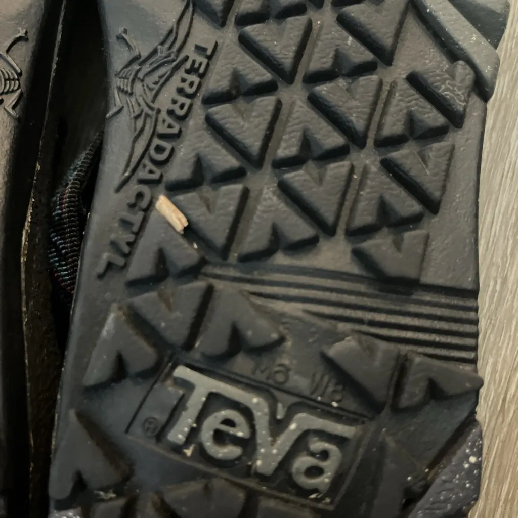 Teva TERRADACTYL Unisex Black Blue Sport Sandals Aztec Print Men's 6 Womens 8 - Image 5