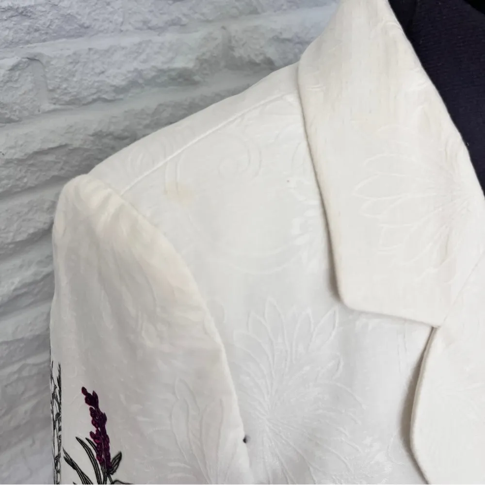 Orvis Multicolor Floral 3/4 Sleeve Blazer, Size 8 - Image 4