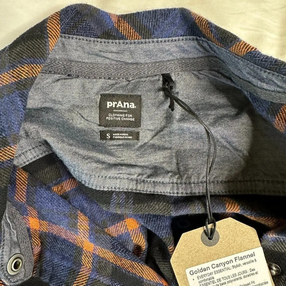 prAna Golden Canyon Flannel Women's Small NEW - Image 6