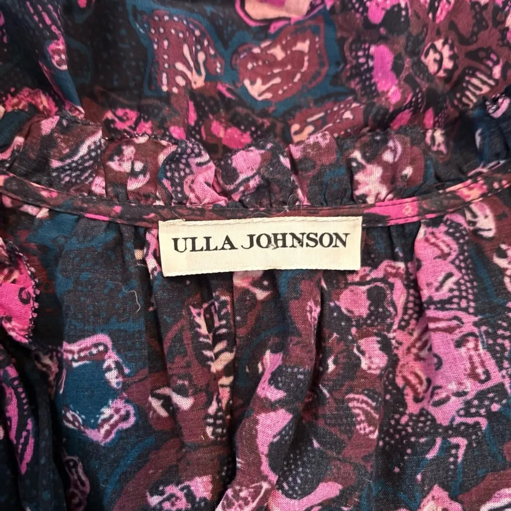 Ulla Johnson Fleur top blouse Split-Neck Short-Sleeve Ruffle in Midnight sz 0 - Image 3
