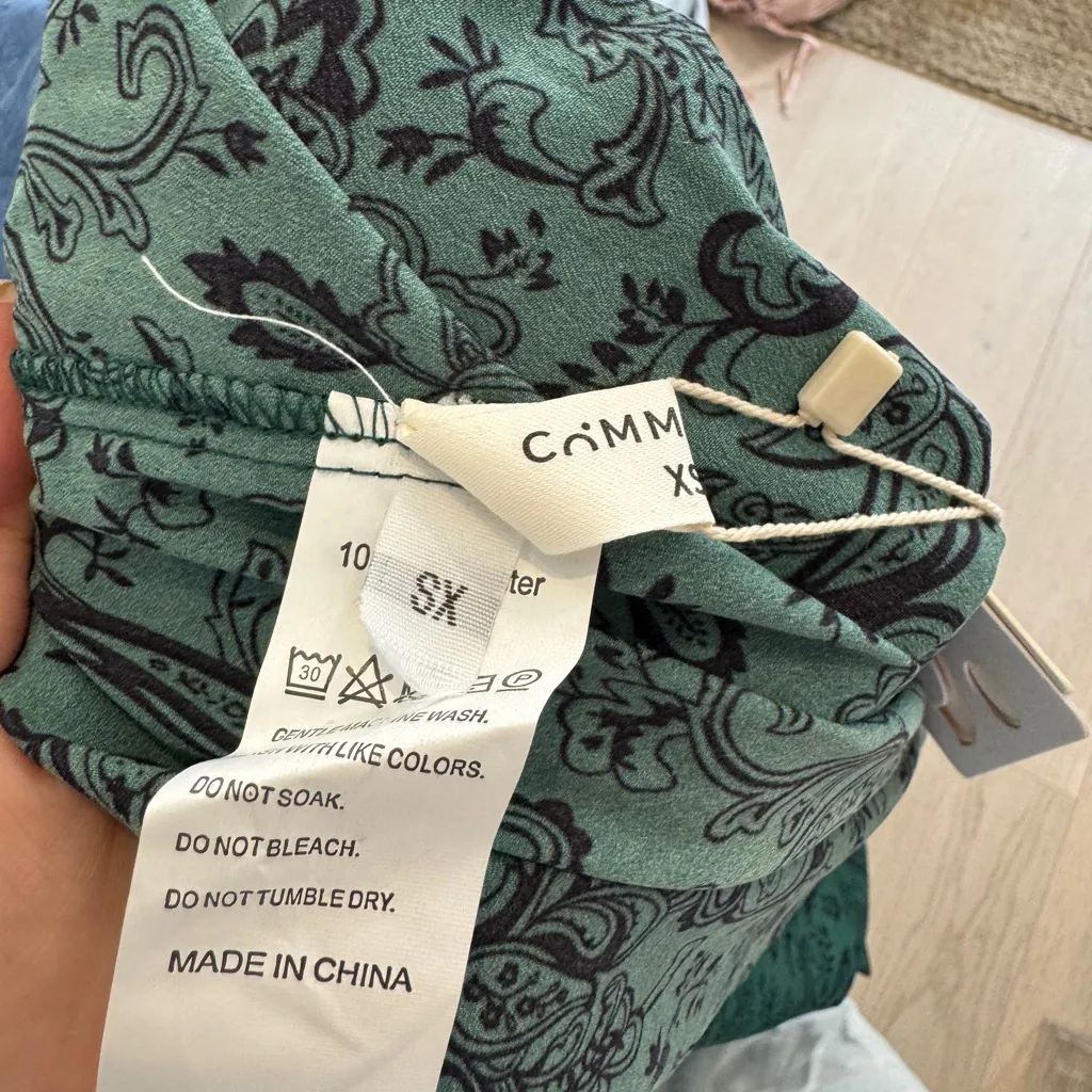 Green Midi Paisley Dress Size XS - Image 6