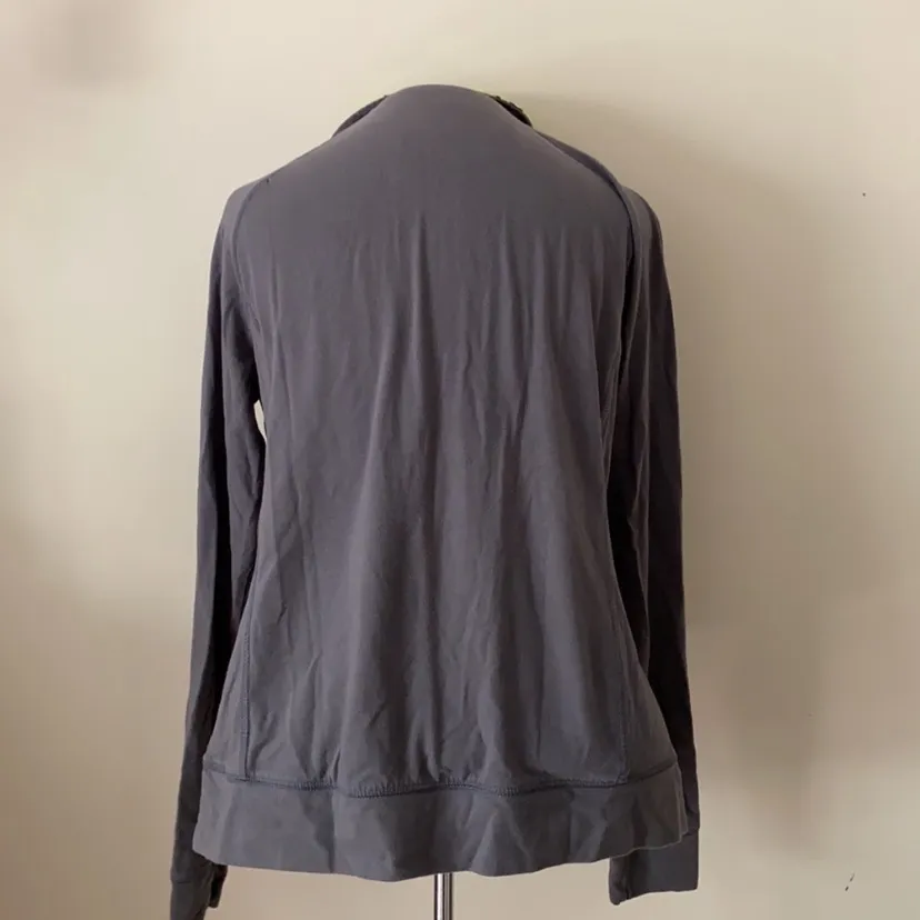 Aeropostale Womens Quarter Zip Pullover Longsleeve T-Shirt large gray lounge - Image 4