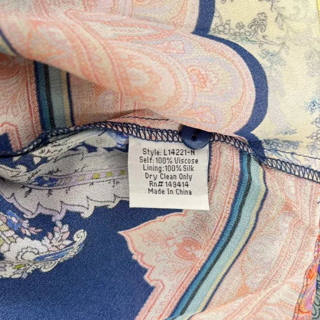 NWOT Johnny Was Onda Shirt Blouse Womens Multicolor Paisley Button Down Boho XS - Image 13