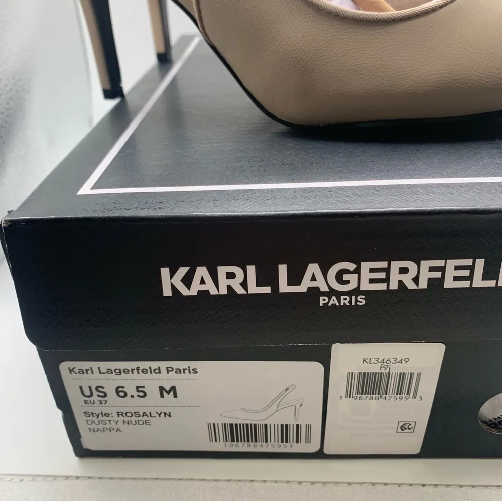 NWB Karl Lagerfeld Women's Rosalyn Slingback Pump Dusty Nude size US6.5 M  EU 37 - Image 2