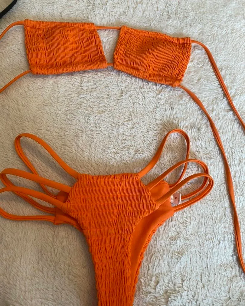 oranges crunchy swim suit Orange - Image 2