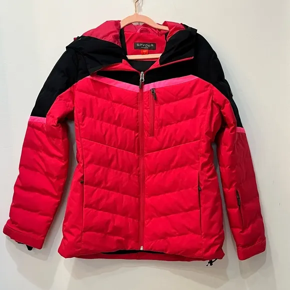 New SPYDER BRISK SYNTHETIC DOWN pink JACKET sz small - Image 9