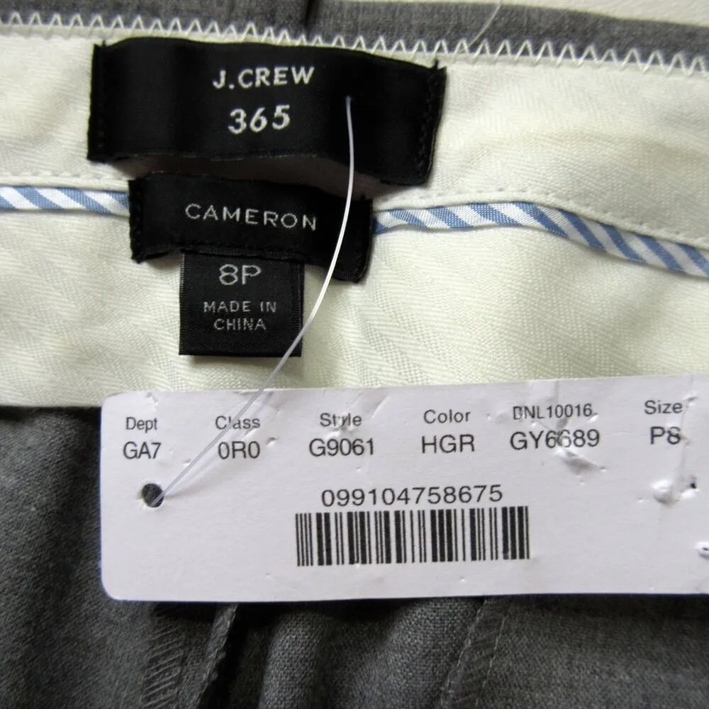 NWT J.Crew Slim Crop Cameron in Heather Graphite Four Season Stretch Pants 8P - Image 4