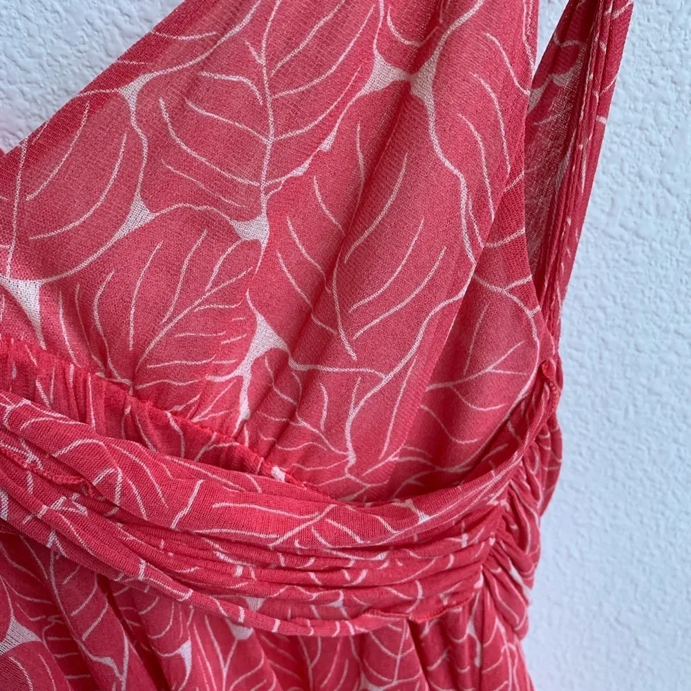 Diane Von Furstenberg Leaf Print Silk Glenn Dress 4 - Image 5