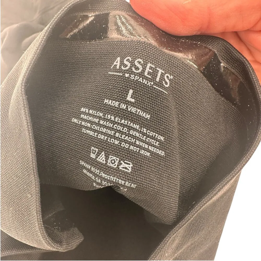 Assets by Spanx Black High Rise Mid Thigh Shaping Bottom Size Large - Image 5