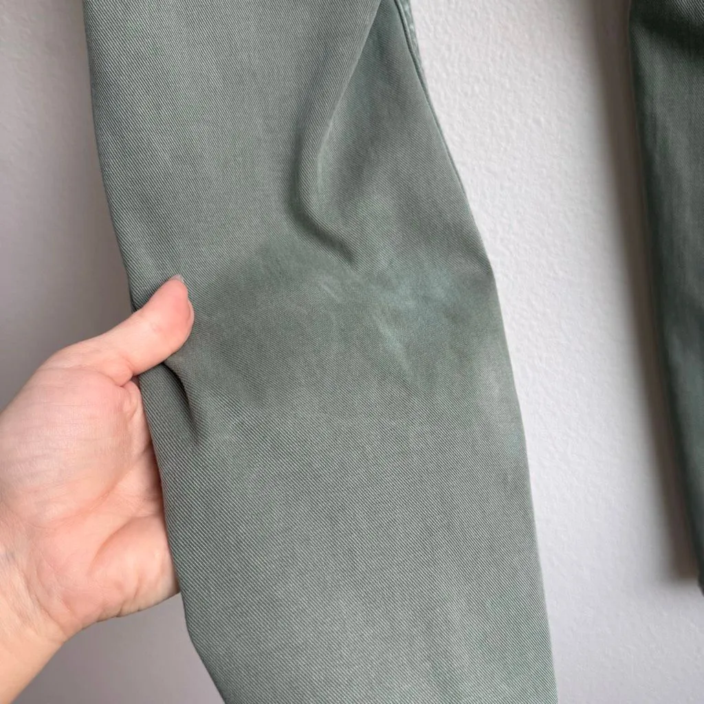 Spanx Cargo Pants Womens Size Large Green Stretch Twill Ankle 29311R Compressive - Image 8