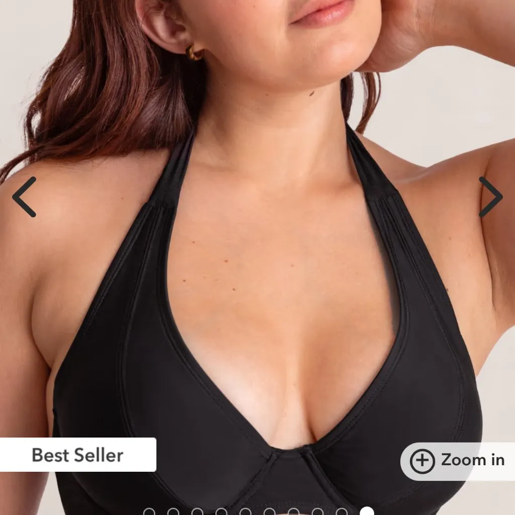 Shapermint Essentials Full Coverage Halter Bikini Top [A3 - Image 5