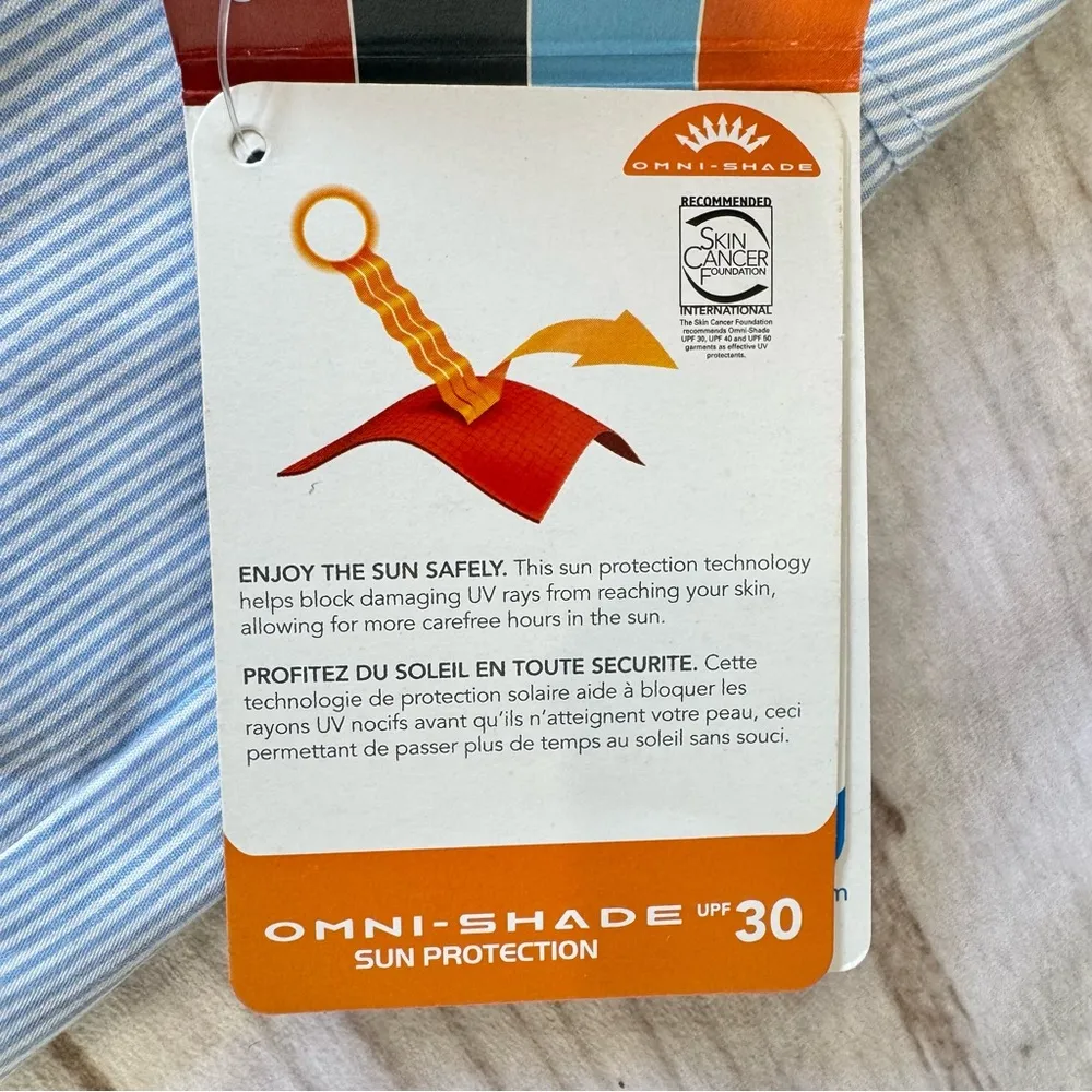 Columbia PFG Light Blue Pinstripe Omni Shade Bermuda Shorts with Pockets 30UPF - Image 10