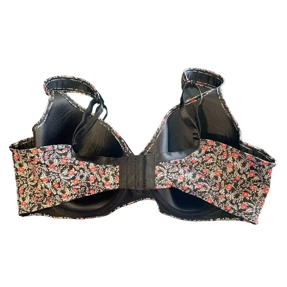 Izod Floral Print Underwire Bra 42DD Adjustable Straps & Back Hook Closure‎ - Image 2
