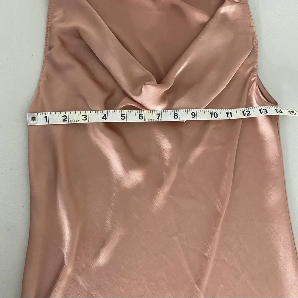 Hatch Maternity Harlow Dress Rosewood Pink Cowl Neck Satin Slip Dress Size 0 (2) - Image 11