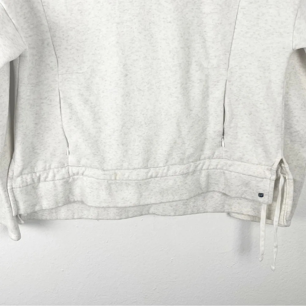 FABLETICS Cream Long Sleeves Kangaroo Pocket Cropped Hoodie Pullover Sweater - Image 7