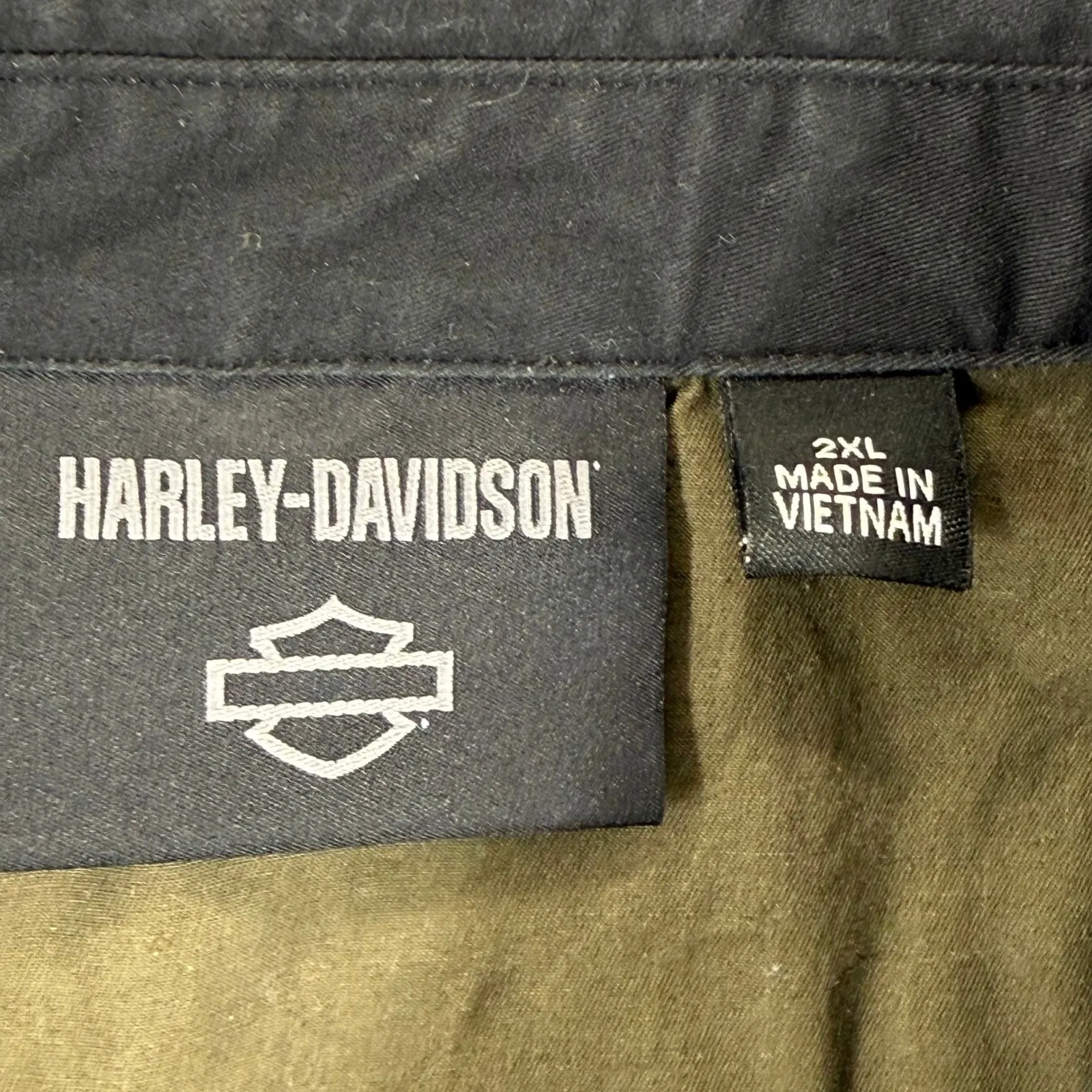 Harley Davidson Wounded Warrior Project Short Sleeve Zip Front Shirt 2XL Black Size undefined - Image 2