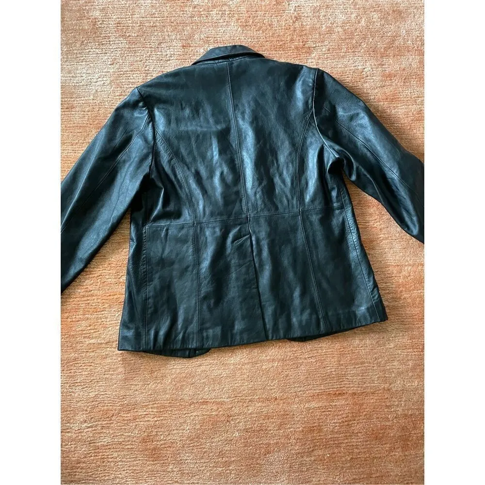FREE COUNTRY  Black Genuine Leather Jacket M - Image 6
