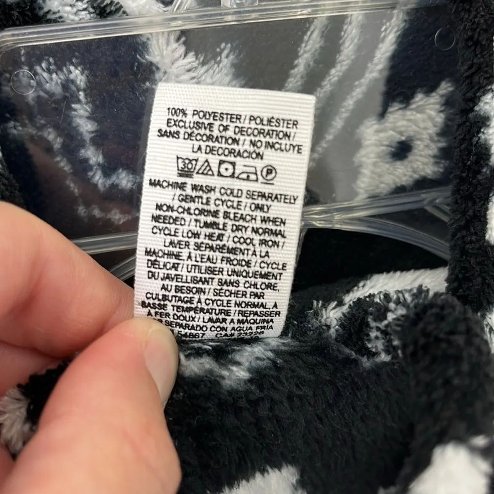 PINK by Victorias Secret Snowflake Robe Black and White Size M / L - Image 5