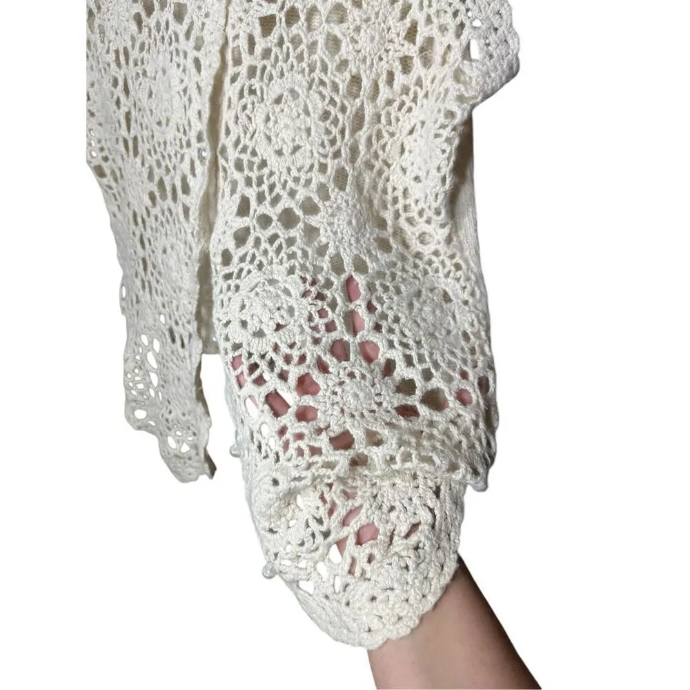 Vintage 90s‎ Star Cody Silk Blend Knitted Sweater Vest Size L Size L - Image 5