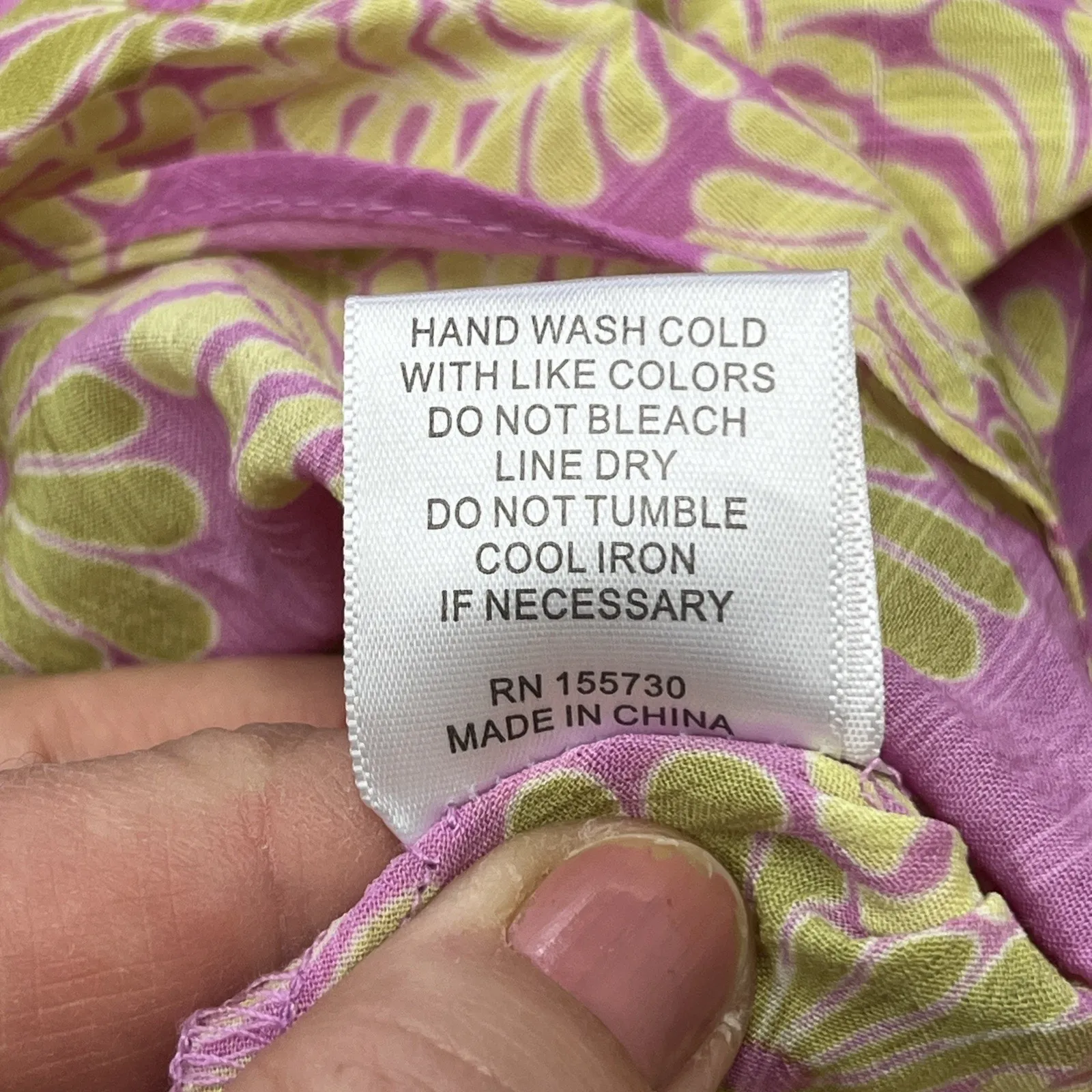 Rose and Olive Floral Chiffon Puff Sleeve Blouse Top Size Large Colorful Artsy Pink - Image 10